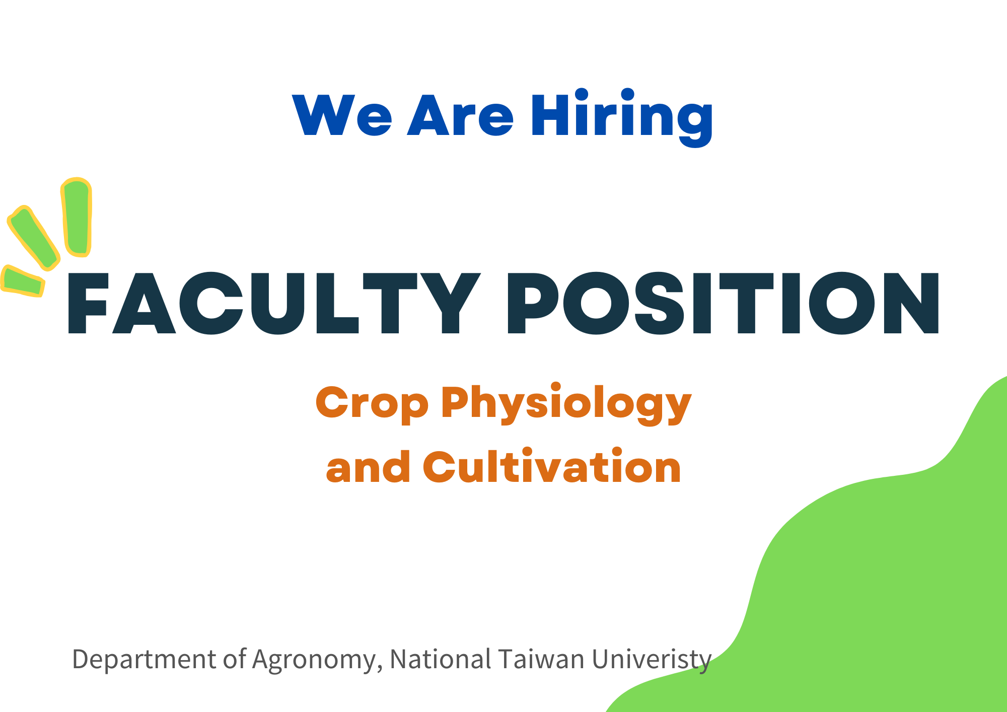 Faculty Position Starting August 1, 2025