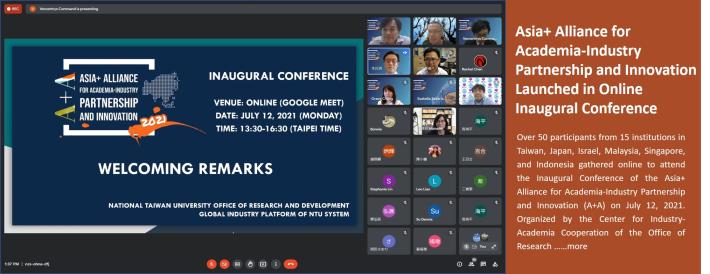 Asia+ Alliance for Academia-Industry Partnership and Innovation Launched in Online Inaugural Conference 