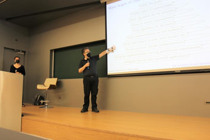 Prof. Daniel J. Bernstein and Prof. Tanja Lange (speaker).JPG