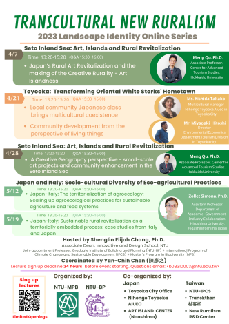 【Speech】TRANSCULTURAL NEW RURALISM 2023 Landscape Identity Online Series