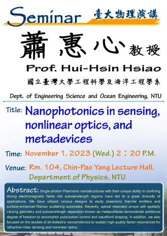 Nanophotonics in sensing, nonlinear optics, and metadevices