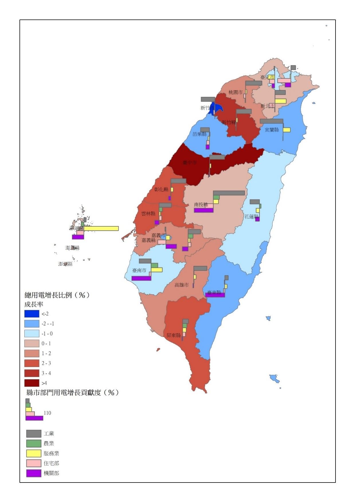 圖組三：2017臺灣用電地圖